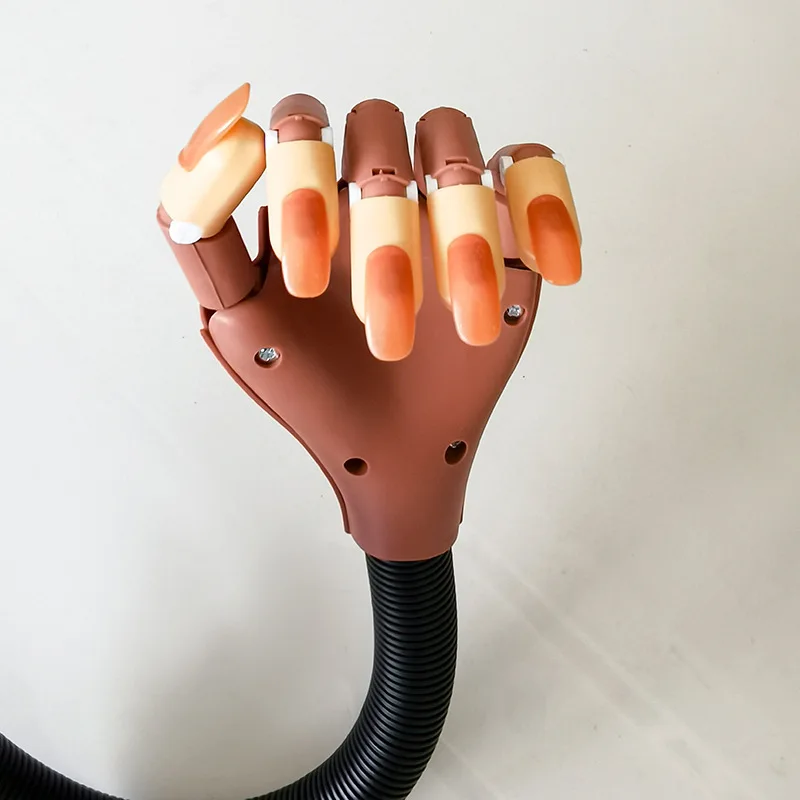 July Flexible Nail Art Practice Hand Bendable Nail Practice Hands Training kit with Tips Mannequin Hand for Nails