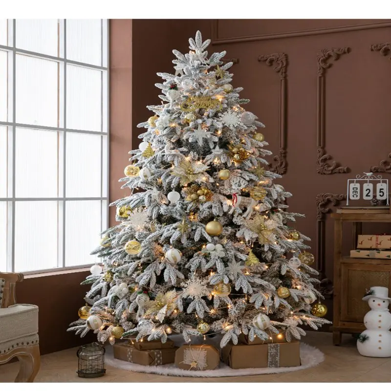 Premium Mixed Artificial Christmas Tree Flocked Kerstbomen with Snow for Home Use