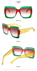 2021 9004 muti colour big PC frame female sunglasses three colour frame sun glasses European stylish big glasses