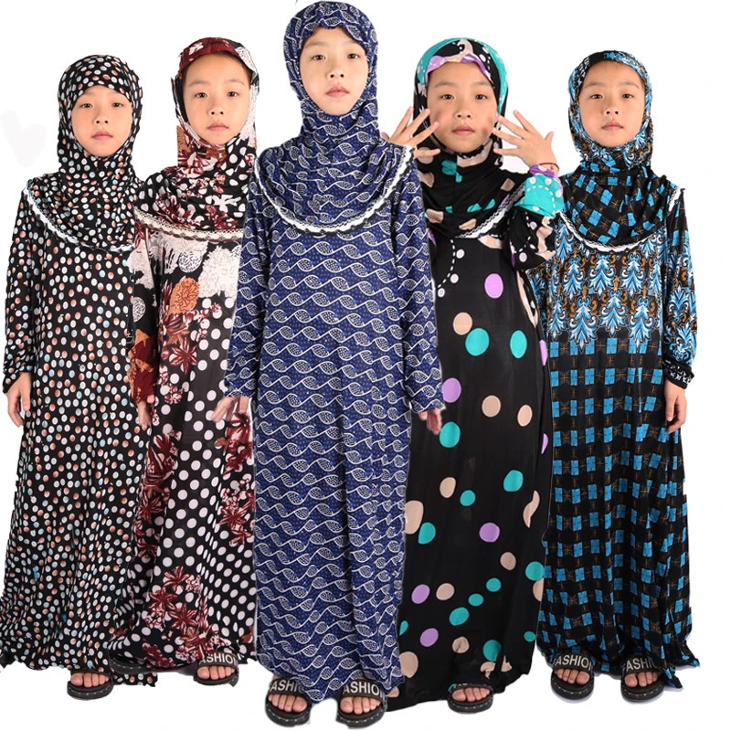 Детская мусульманская одежда от 4 до 15 лет Jubah Kaftan