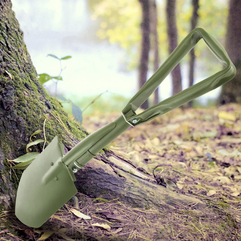 High Quality Portable Multi-function Survival Outdoor Tool Folding Mini D Handle Military Camping Folding Shovel