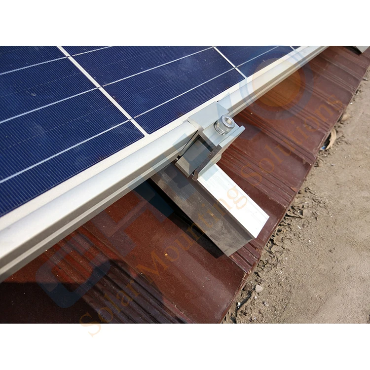 Регулируемая наземная Солнечная стеллажная система жестяной крыши