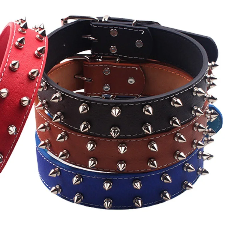 Hot Selling Dog Collar Spiked Dog Collar Pitbull Spiked Leather Dog Collar