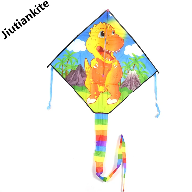 Wholesale cheap Rhombus advertisement logo kite outdoor children toys small dinosaur pattern kite