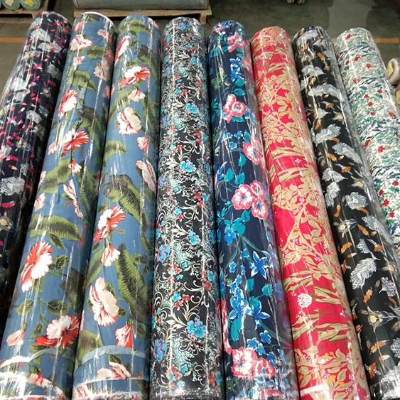Fabric 2022 New Design 100%rayon Poplin rotary print Fabric For Garments