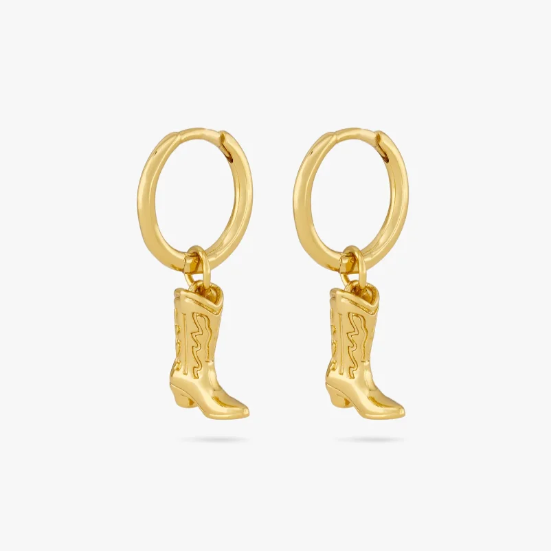 Custom Design Jewelry Sets Earrings 2023 Stainless Steel Non Fade Gold Dangle Earring Small Stud Cowboy Boot Earrings for Girls
