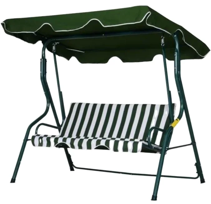 Striped 3 Seats Swing Seat Outdoor Swing Chair