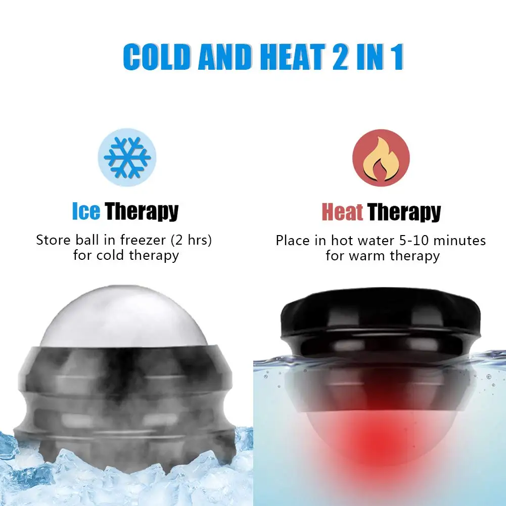 Deep Tissue Ice Massager Musical Function Cold & Heat Massage Roller Ball for Body Use