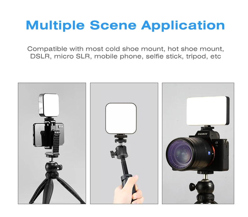 Mini rechargeable Photography Light LED Video Light Camera Fill Lamp Portable Soft Lighting Panel Multi-purpose led flash lamp