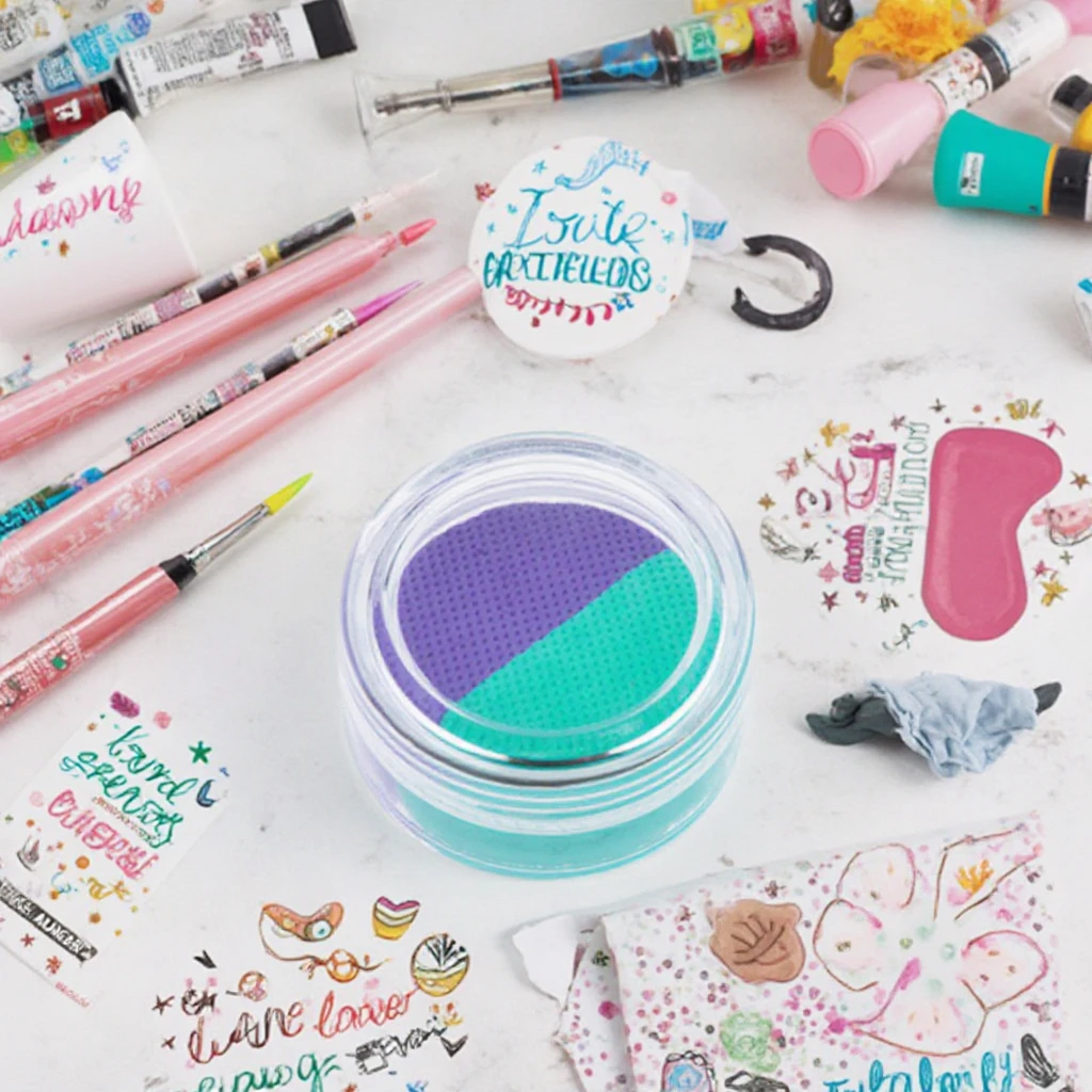 Professional UV Neon Water-Based Rainbow Face and Body Paint for Festivals and Parties