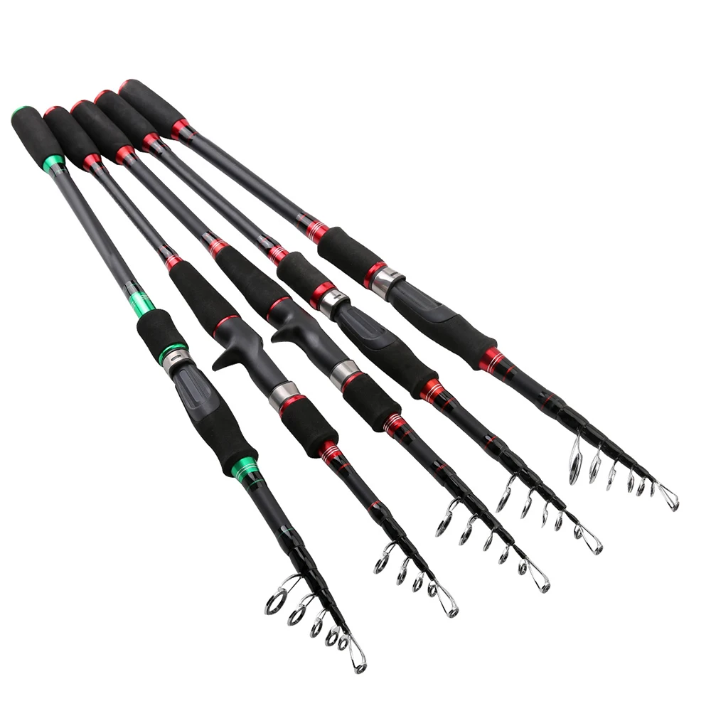 Carbon Sea Fishing Rod Retractable Hard Fishingrod 3.0m 2.7m Portable Telescopic Saltwater Fishing Rods
