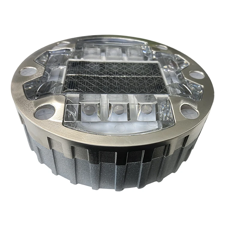 Round Shape Philippines Hot Sale Underground Pavement Mark led Flashing Traffic Warning Light Product Aluminum Solar Road Stud