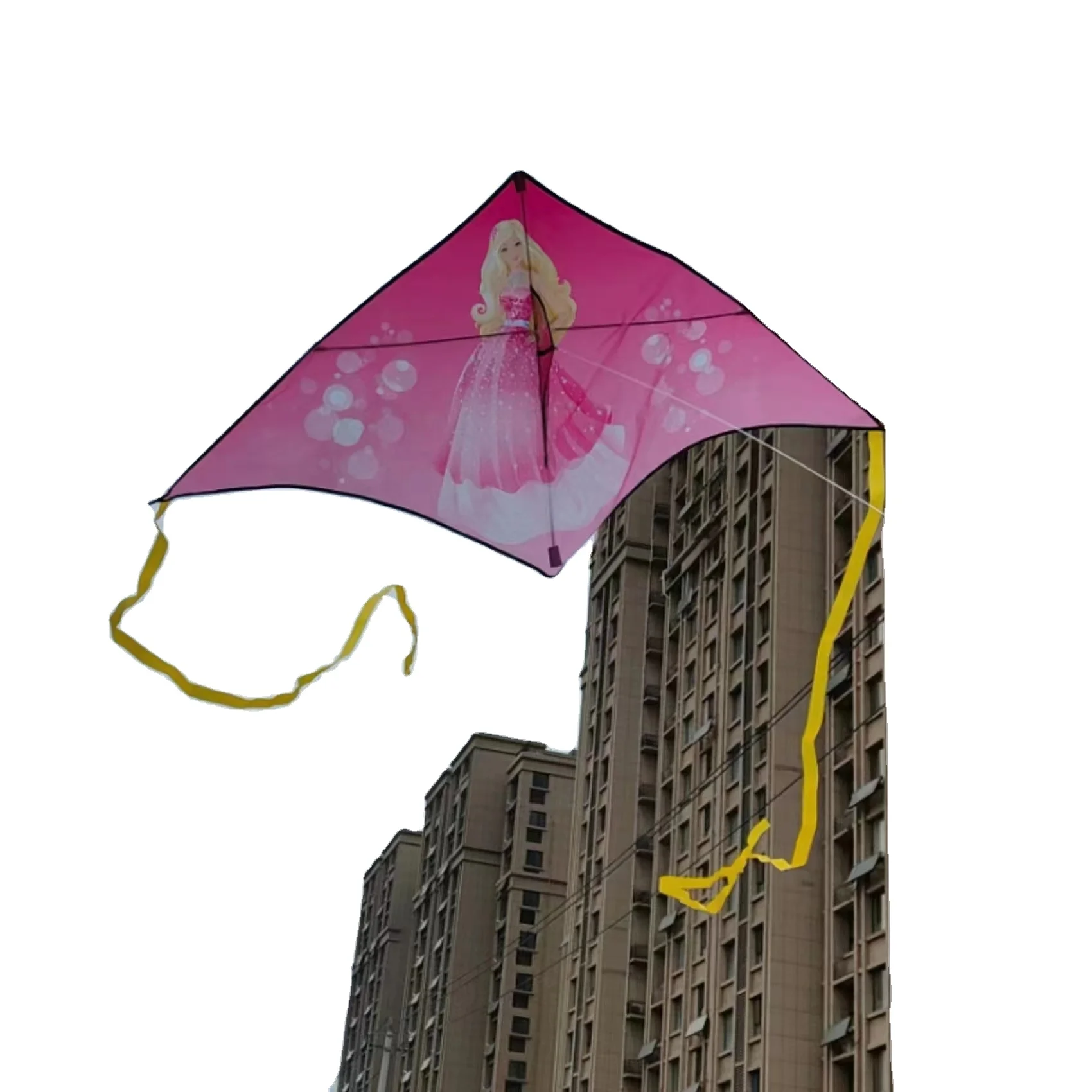 Factory New Design Custom Outdoor Easy Flying Delta Shape Kite Light Flower