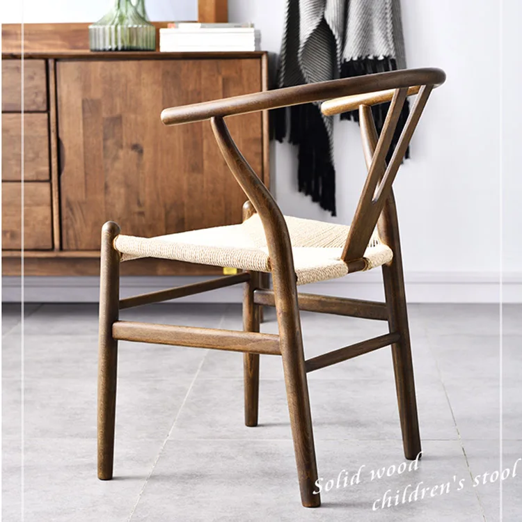 Foshan wholesale Furniture Wishbone Solid Wood Y Chair Dinning Table Chair