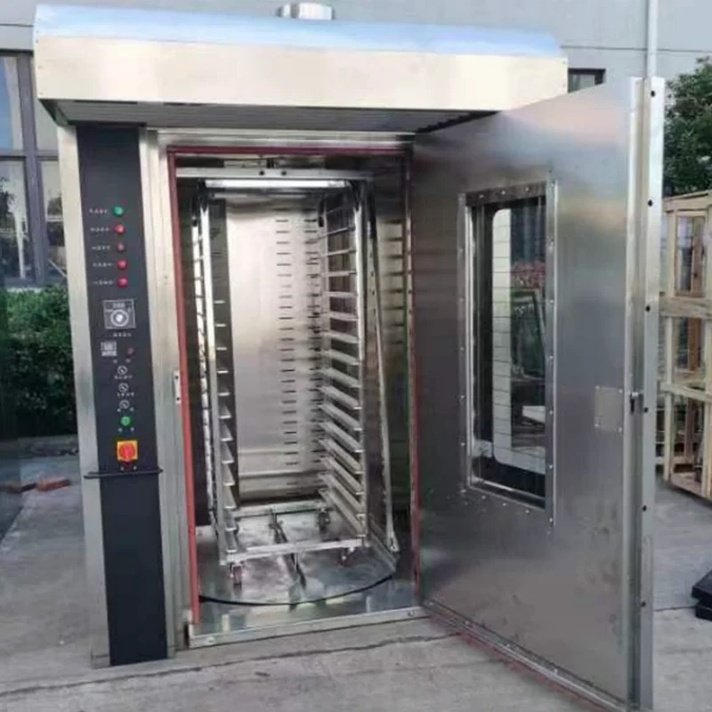 Hot Air Rotary Oven 64/128 trays electric Rotary Oven Bakery Equipment Multi-Function Pizza Bread Cookies Making Machine