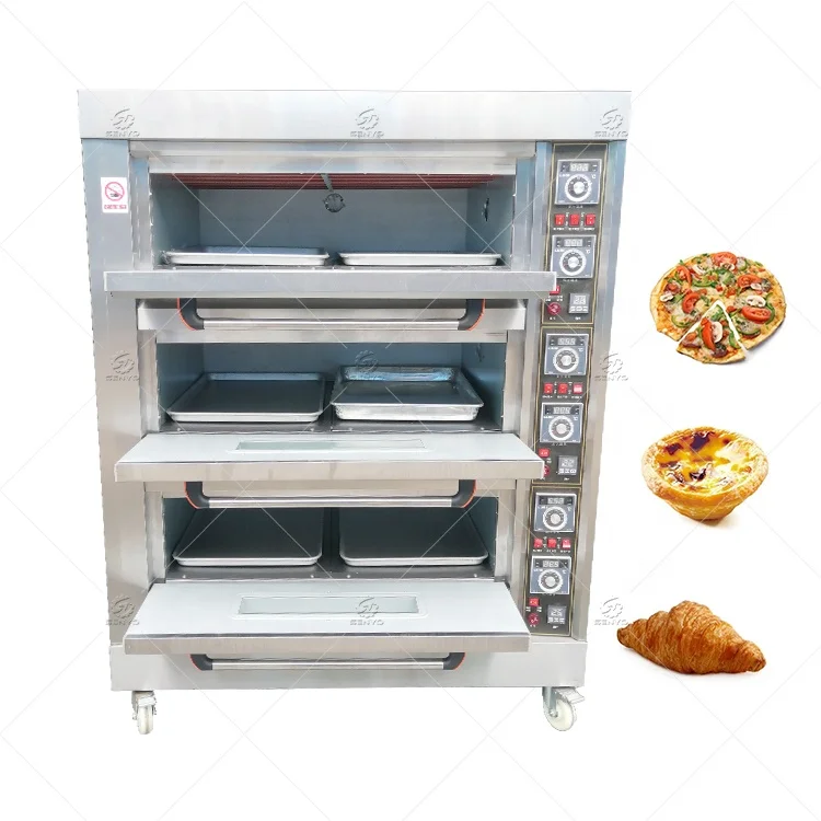 3 deck commercial pizza oven manufacturer kitchen bread baking bakery cake oven prices electric oven