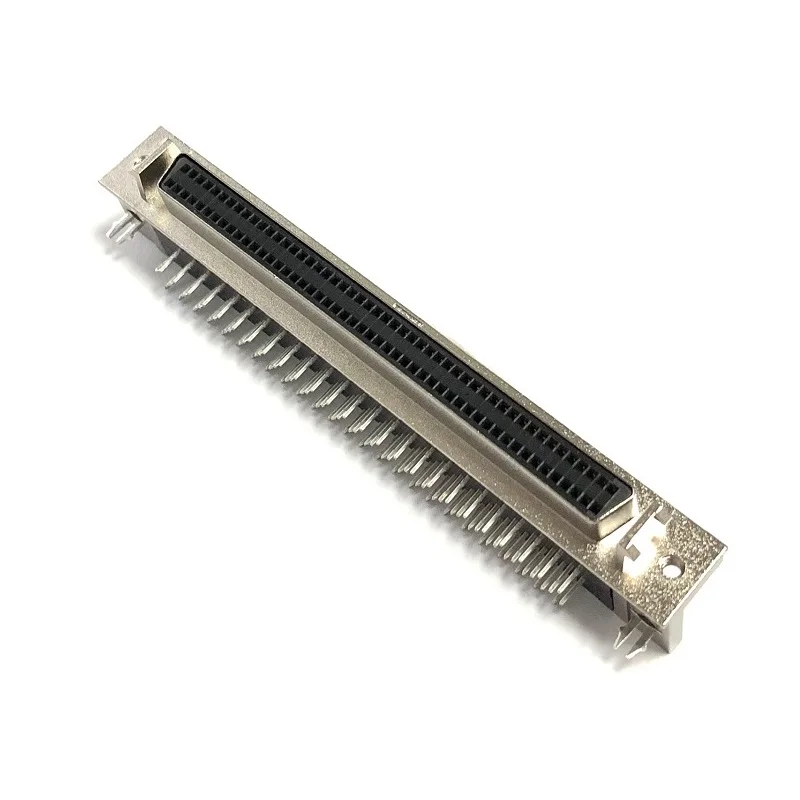 HPDB SCSI 100Pin Female Connector 100pin Socket 1.27mm Right Angle DIP SCSI 100P Female Connector for Electronic PCBA