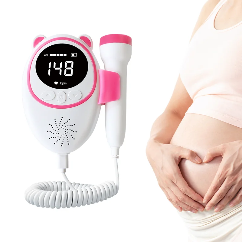 Высокочувствительный шумоподавление Bluetooth домашний уход Цифровой фетальный допплер фетальное сердцебиение беременность ультразвуковое приложение для детей