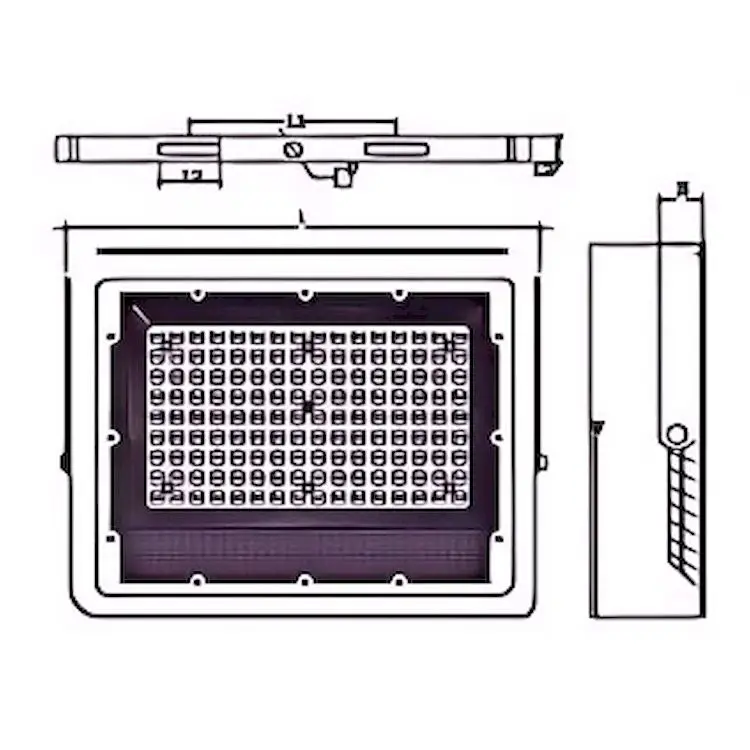 High Quality 50W LED Floodlight for Gardens ODM & OEM Die Cast Aluminum with 150W & 200W Power IP65 for Stadium Use
