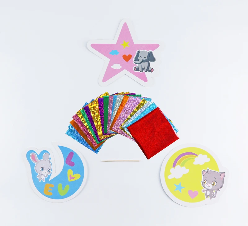 CUSTOM DIY Paper Toys Foil Fun Art and Scratch Paper Art Educational Toys Paper Crafts for Kids