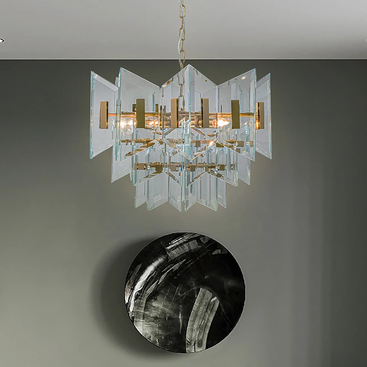 Home Decor Lighting Bedroom Living Room Dining Room Pendant Light Metal Glass Ceiling Chandelier