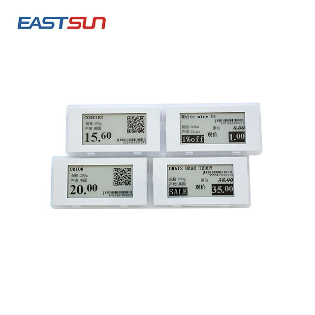 Eastsun 2.13- inch Eink Display 433MHz Epaper Electronic Shelf Label Supermarket Digital Price Tag