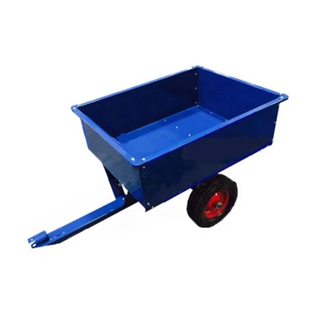 
10 Cu 2 wheels tow behind lawn tractor attachments mower dump cart garden trailer 