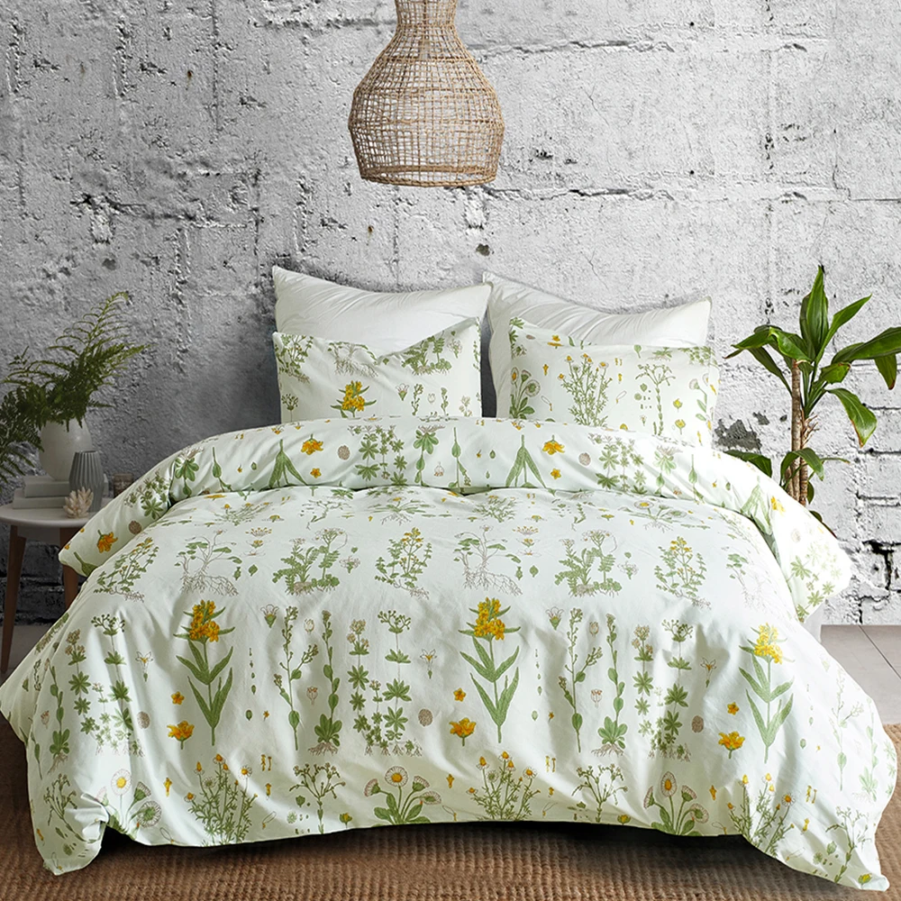  RUIKASI Wholesale king Size flower pattern Colored bed sheet 3d 100% cotton duvet cover bedding