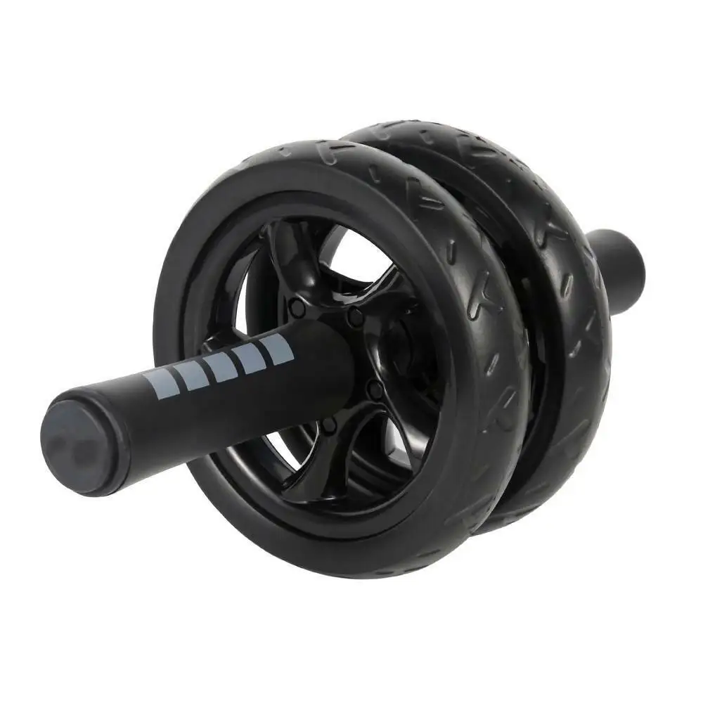 Abdominal Exercise Roller With Extra Thick Knee Pad Mat - Body Fitness Strength Training Machine Wheel Gym Tool