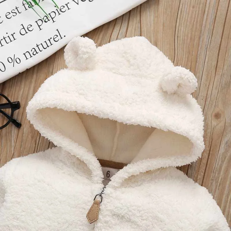 Earth Tone Style Woolen Newborn Baby Girl Fashion Suit 3-piece Set