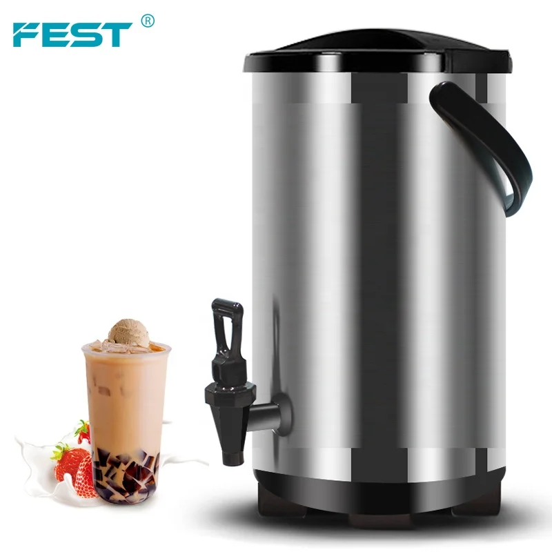  Феста из нержавеющей стали в стиле «Bubble Tea Кофейни теплый холодной питьевой баррель хранения напитков ведро фестиваль молочный чай 2 галлона барабан