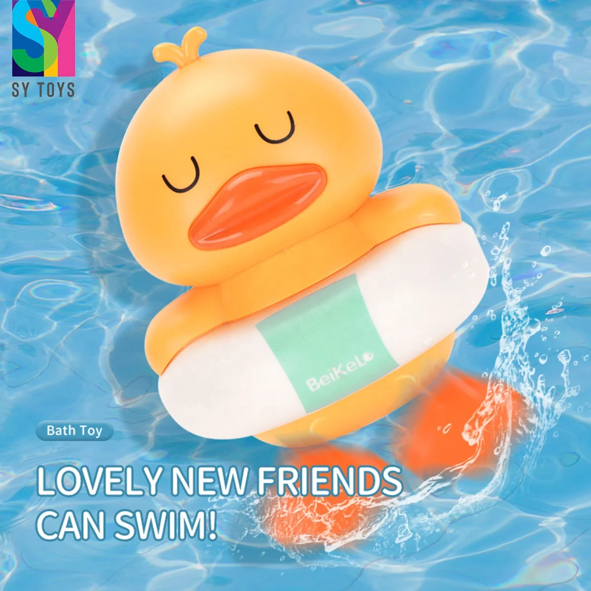 SY Duck Bath Toys Wind up Diver Toy Swimming Floating Swim and Crawl Pool for