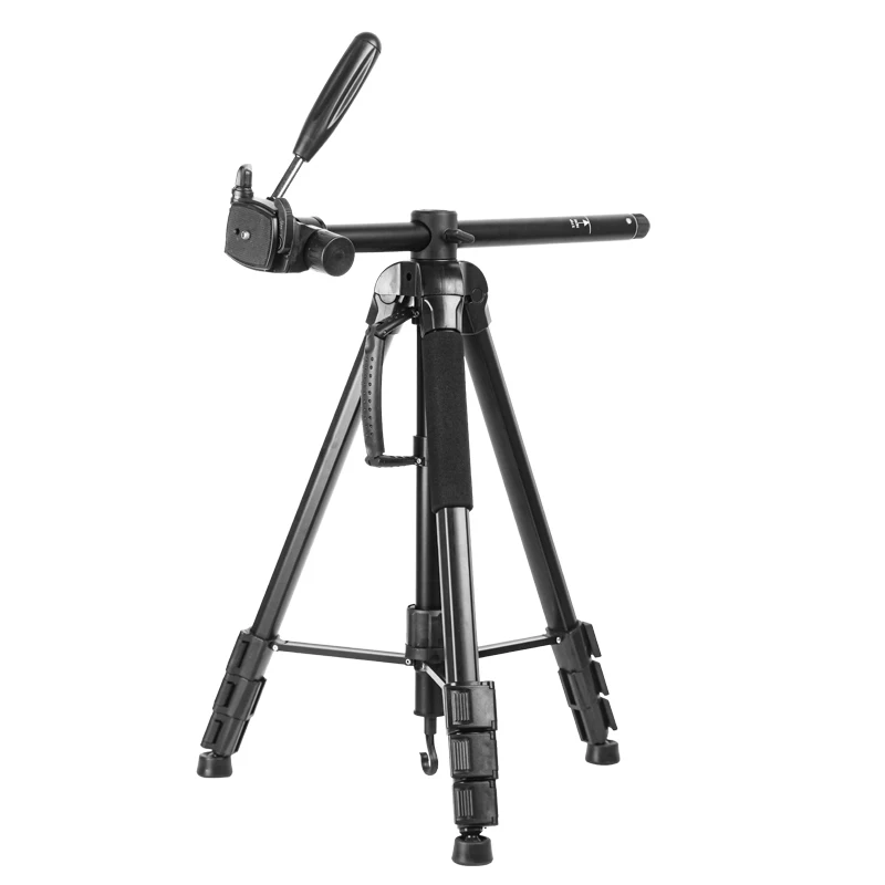 Professional manufacturer custom adjustable multifunctional mobile phone selfie aluminum alloy black overhead tripod