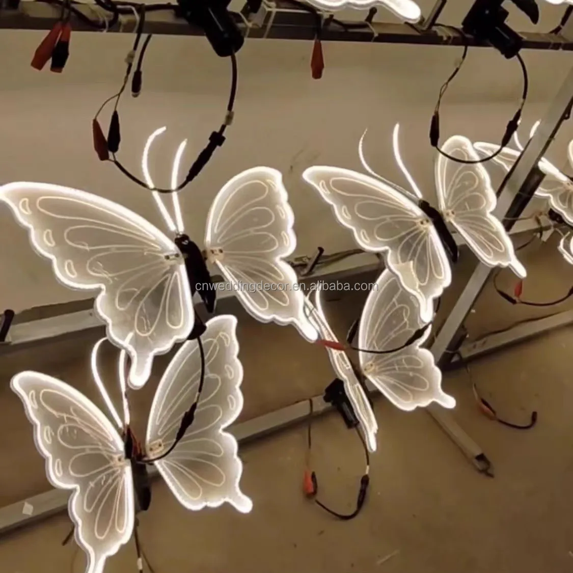 Moving Acrylic butterfly Wedding Clear butterfly For balloon Decoration birthday Party