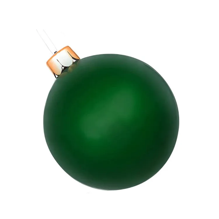 Factory Wholesale 17 Inch PVC Large Inflatable Christmas Ball With Inflator For Garden Decoration