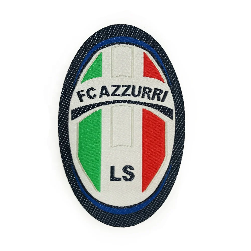 Custom Team Clothing Iron on Backing fabric badge Club logo patch