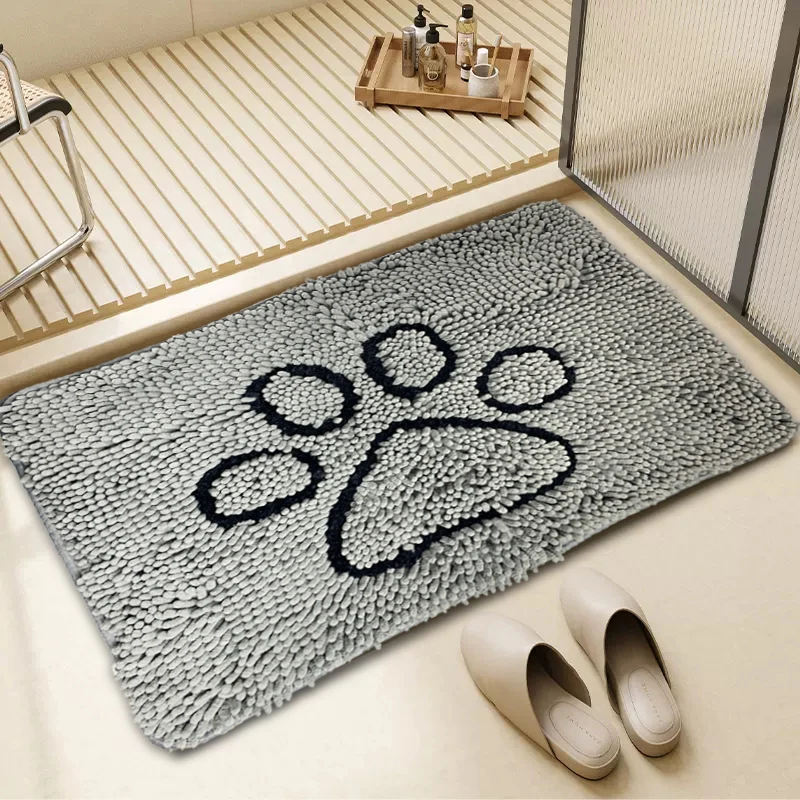High Quality Super Absorbent Non Slip Living Room Bathroom Mat Chenille Floor Mat  Customized Color Size Pattern