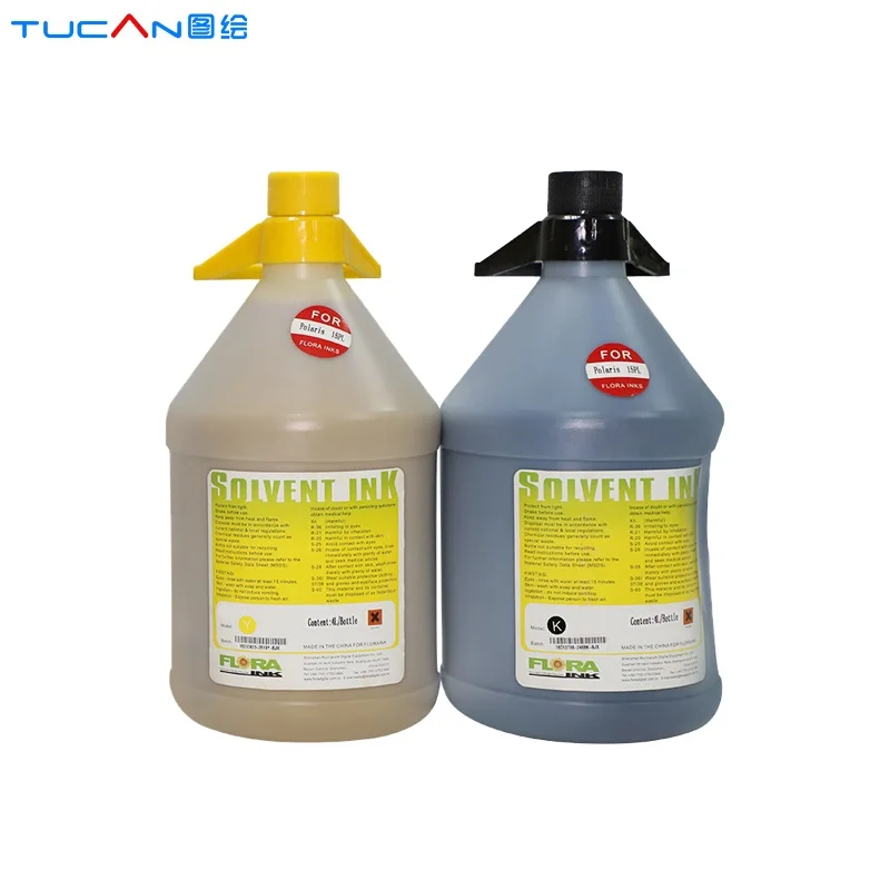 Original Flora solvent ink for all printer with Spectra polaris 512 15pl/35pl solvent printhead