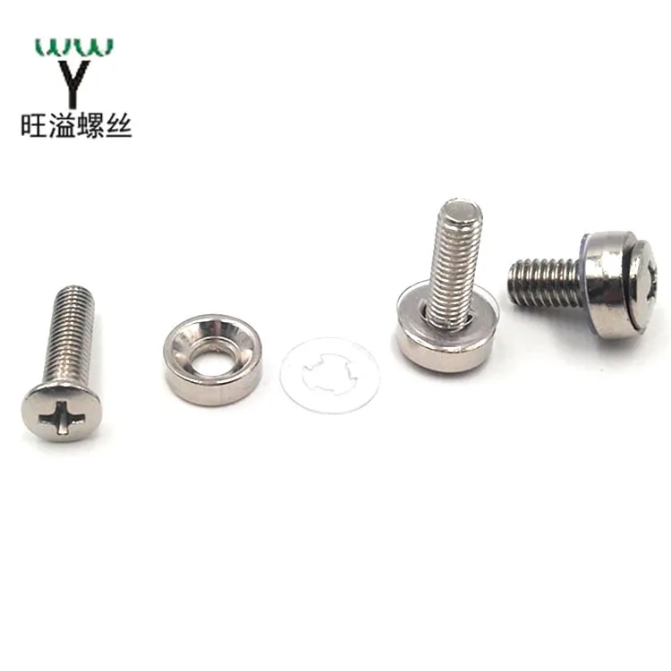Carbon Steel Combination Crown Machine Screw  with washer