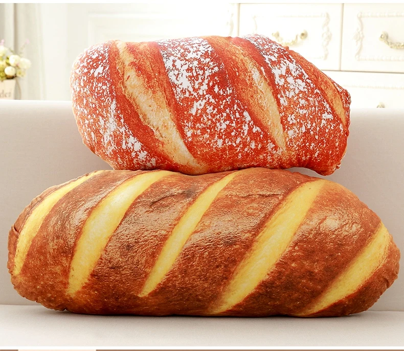 Creative 3D Simulated Super Soft Bread Plush Toys Bread Plush Hug Pillow Cream Butter Long Pillow Cushion