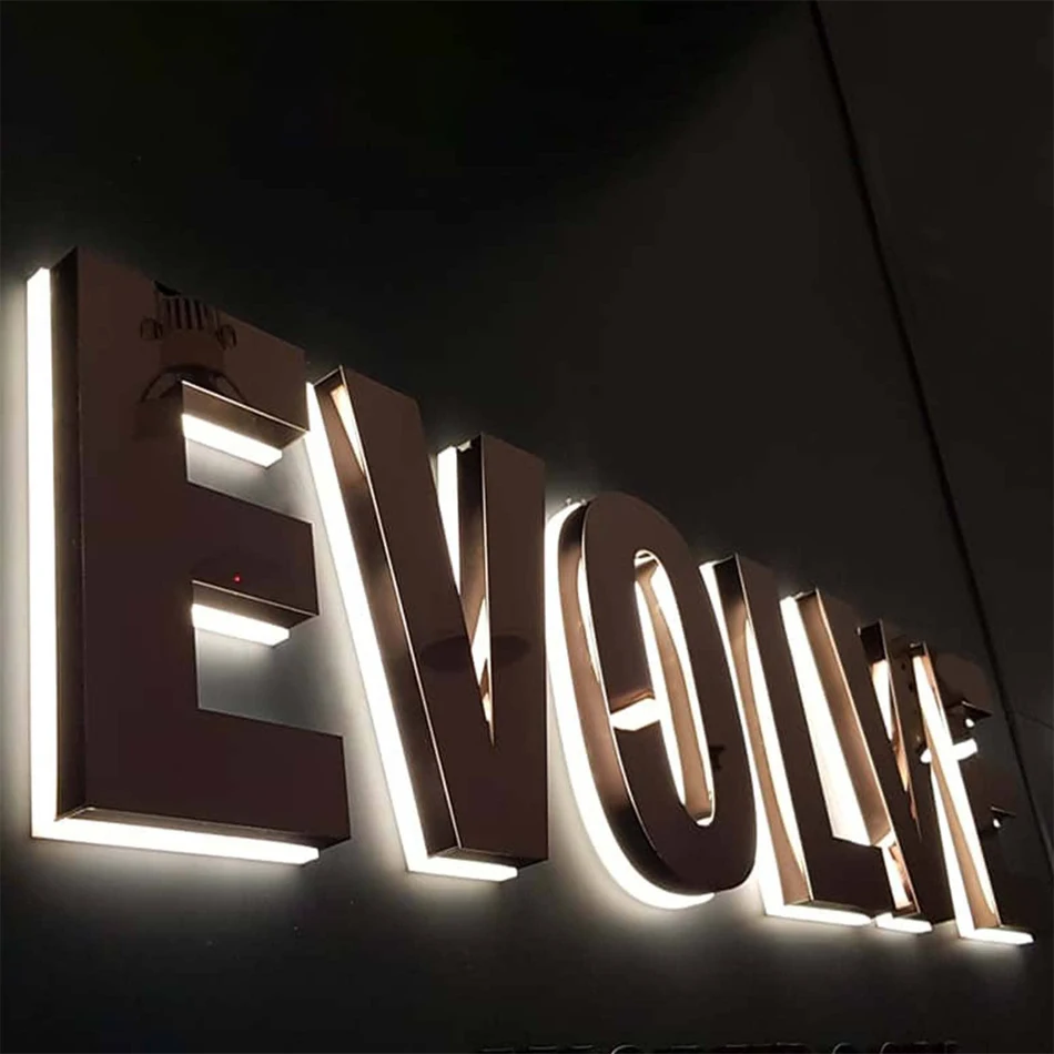 Factory Manufacturing Outdoor Metal Signs Backlit Led Channel Letters 3D Led Letter Signs