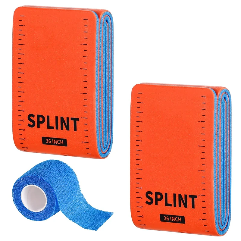 Medical First Aid Emergency Flexible Foam Roll Up Padded Aluminum Splint For Body