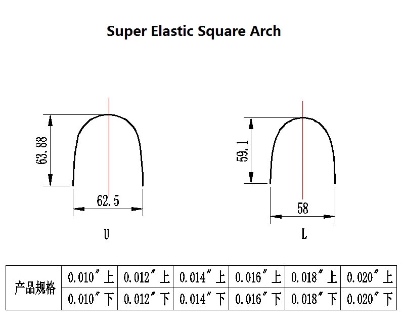 Dental Orthodontic Bracket Stainless Steel Arch Wire Dental Adjustment Parts