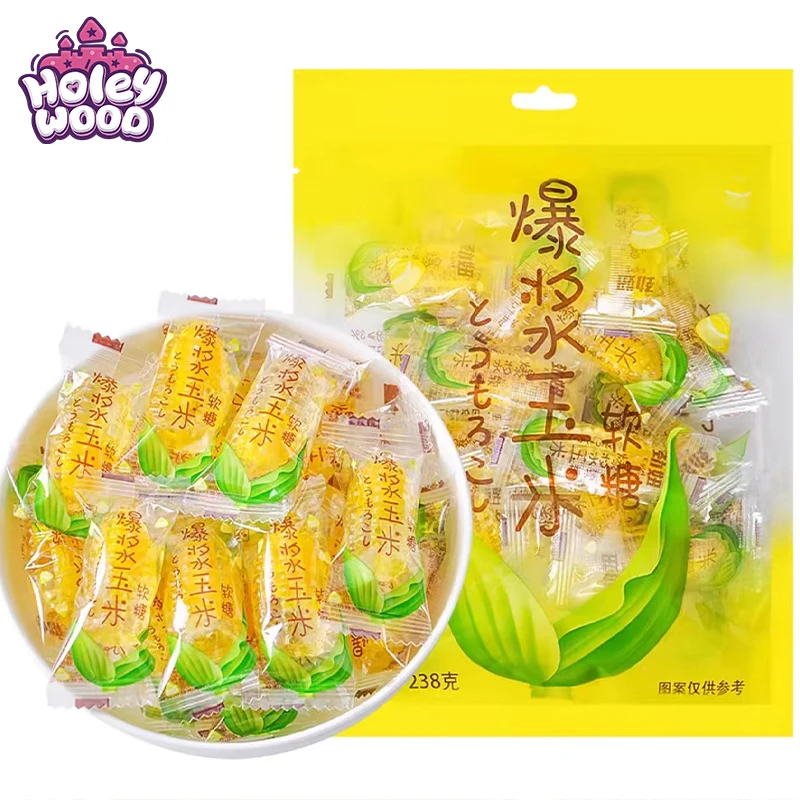 Holeywood 8 г Кукурузные мягкие конфеты упакованные в пакет форме кусочка со вкусом фруктов
