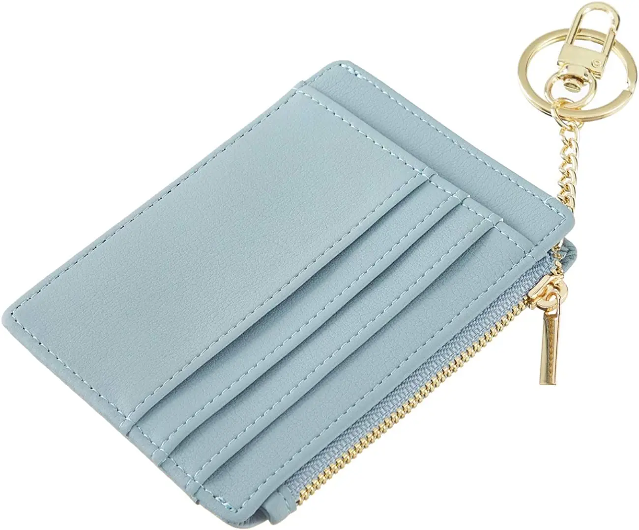 Custom Card Sleeve Slim Front Pocket Wallets Ladies Credit Card Holder with Keychain coin purses For Women Men