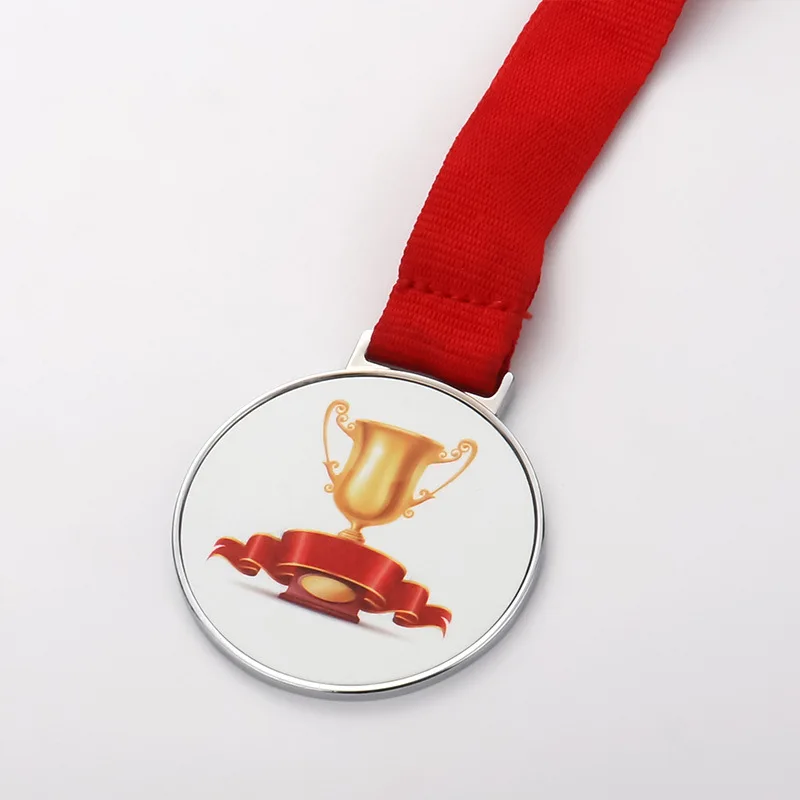 2022 sublimation blanks 1 side thermal transfer printing  metal medal  for sublimation