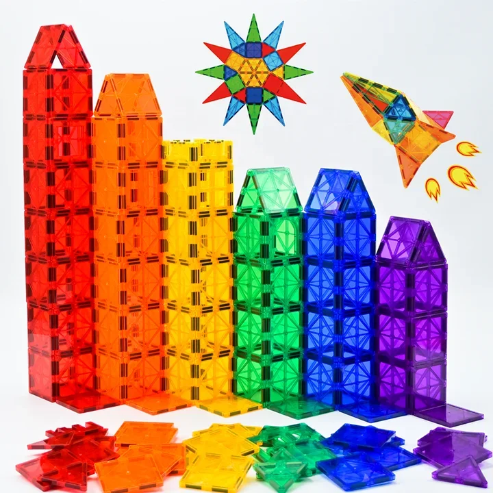 STEM Approved Educational Magnet Toys 3D Magnet Puzzles Stacking Blocks for Kids Boys Girls 2024
