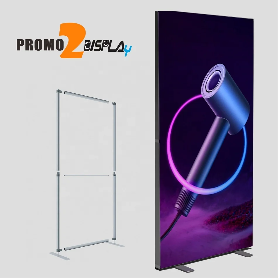 Portable New Design Backdrop Stand Straight Custom Printing Tension Fabric SEG Systems Backdrops For Booth Events