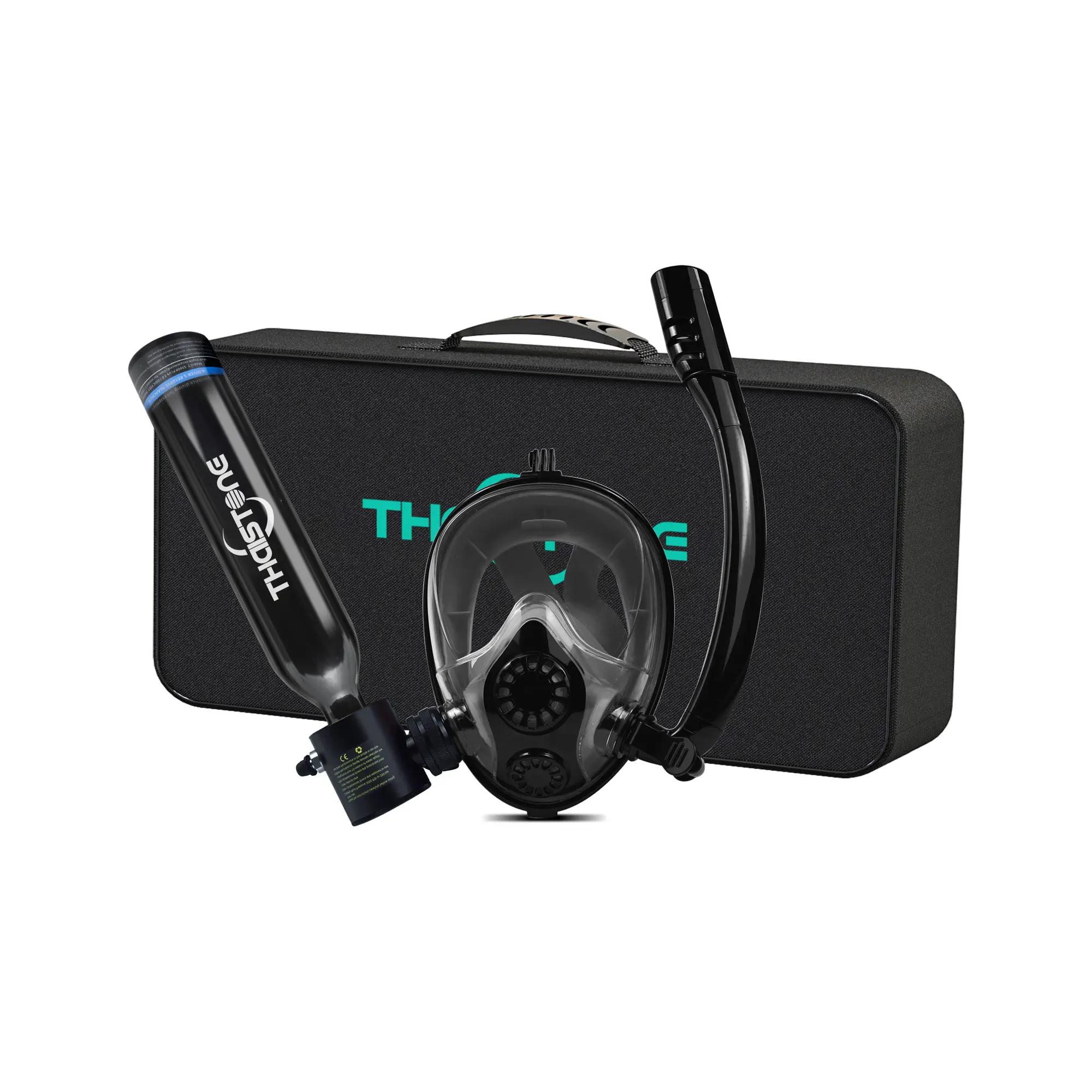 Shenzhen Watersports Equipment 0.5L Mini Scuba Diving Gear Self-Portable Dive Gear Handbag Steel Aluminium Snokel Mask