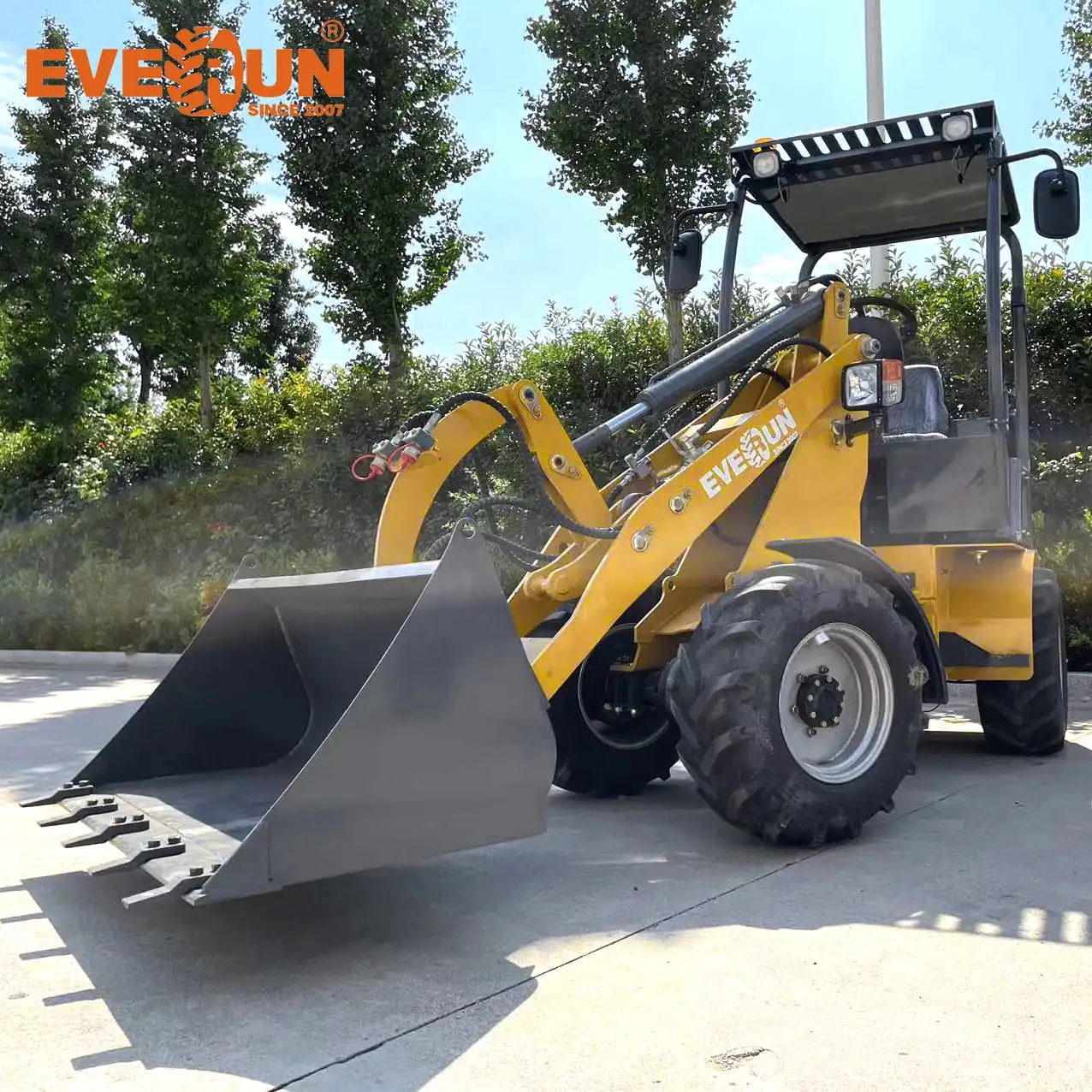CE EPA EVERUN OEM EREL10 1t hot sale small mini electric farm home garden battery wheel loader price